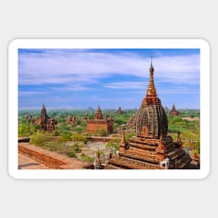 View over Bagan, Burma Sticker